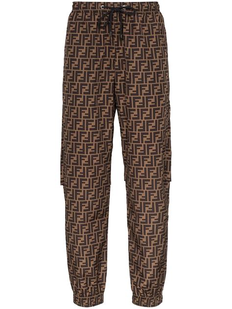 fendi logo printed sweatpants|fendi pantsuit.